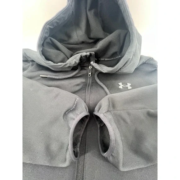 Under Armour Storm Full Zip Hoodie Black 2X 50 52 2X Athletic Training - Picture 9 of 10
